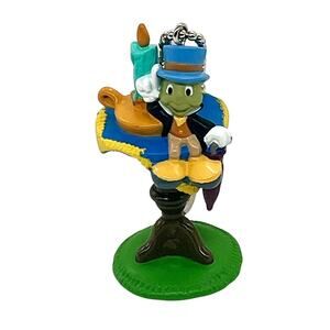 HTF Disney Jiminy Cricket Keychain Candle Stand Figure Ghost Of Christmas Past